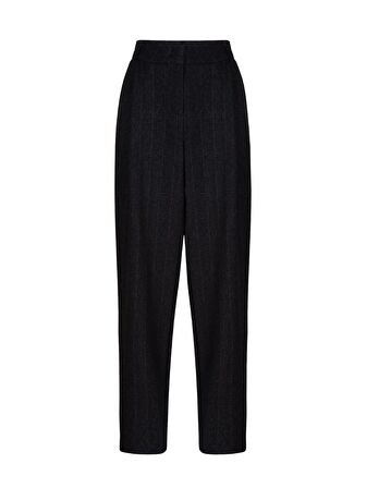 Önü Pileli Bol Paça Pantolon - Antrasit