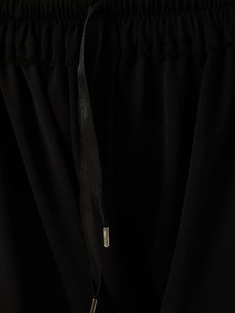 Beli Lastikli Salaş Şalvar Pantolon - Siyah