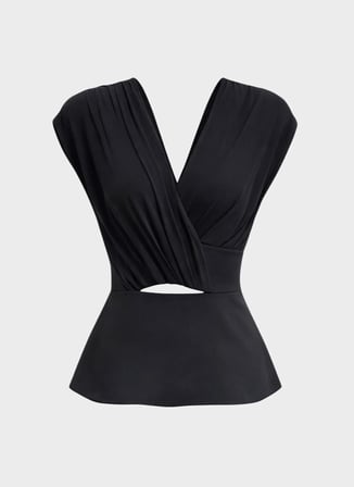 Rivus Siyah Kadın Degaje Yaka Bluz 26SL109008S