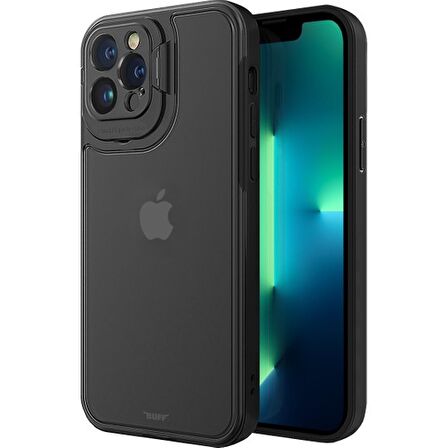 Buff iPhone 13 Pro Max Hybrid Corner Kılıf Black