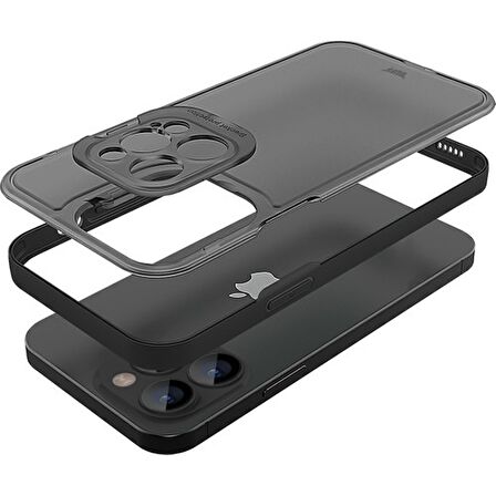 Buff iPhone 13 Pro Max Hybrid Corner Kılıf Black