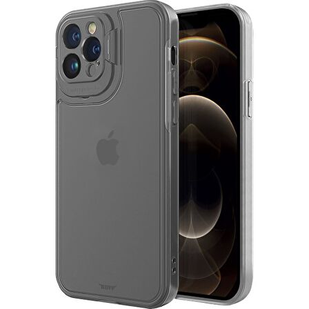 Buff iPhone 12 Pro Max ile Uyumlu Hybrid Corner Kılıf White