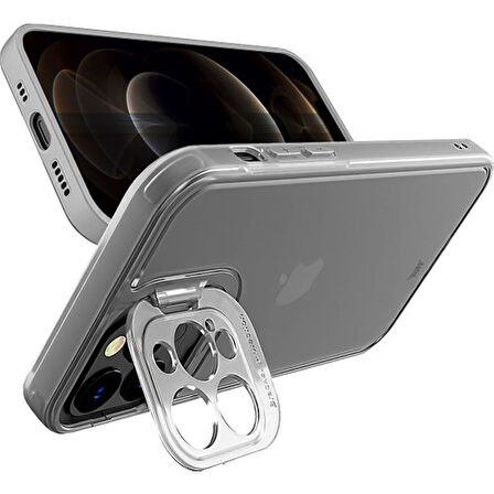 Buff iPhone 12 Pro Max ile Uyumlu Hybrid Corner Kılıf White
