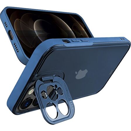 Buff iPhone 12 Pro Max Hybrid Corner Kılıf Blue