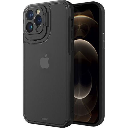 Buff iPhone 12 Pro Max Hybrid Corner Kılıf Black