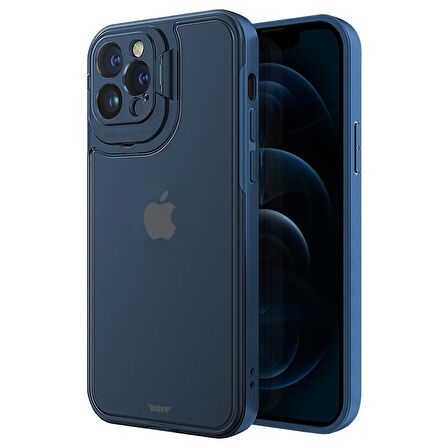 Buff iPhone 12 Pro Hybrid Corner Kılıf Blue