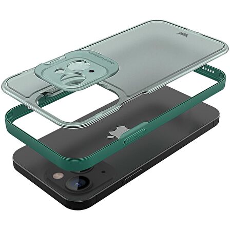 Buff iPhone 13 Hybrid Corner Kılıf Green
