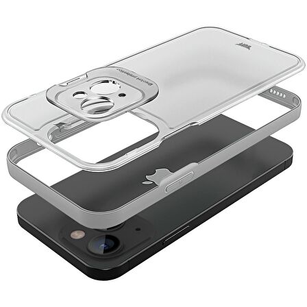 Buff iPhone 13 Mini Hybrid Corner Kılıf White