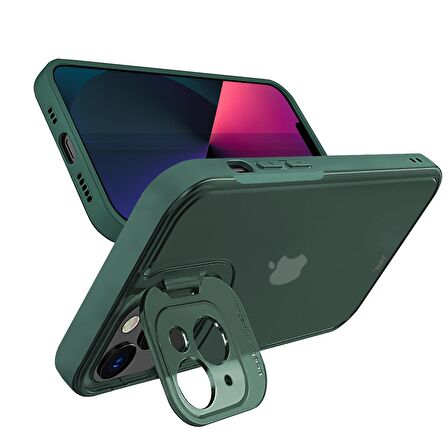 Buff iPhone 13 Mini Hybrid Corner Kılıf Green