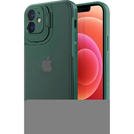 Buff iPhone 12 Hybrid Corner Kılıf Green