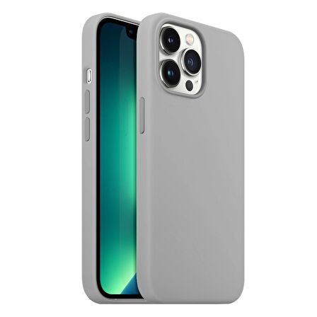 Buff iPhone 13 Pro Max Rubber S Kılıf Gray