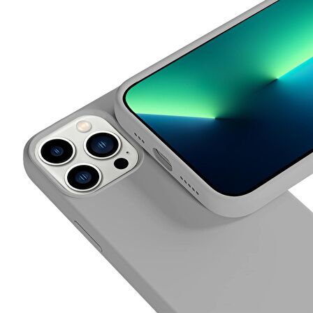 Buff iPhone 13 Pro Max Rubber S Kılıf Gray