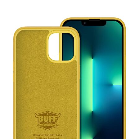 Buff iPhone 13 Pro Max Rubber S Kılıf Yellow