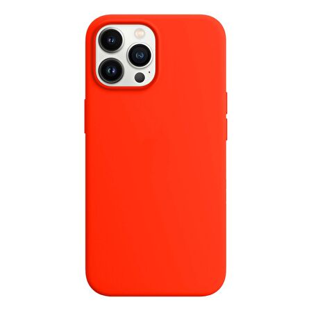Buff iPhone 13 Pro Max ile Uyumlu Rubber S Kılıf Neon Orange
