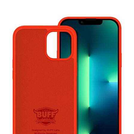 Buff iPhone 13 Pro Max ile Uyumlu Rubber S Kılıf Neon Orange