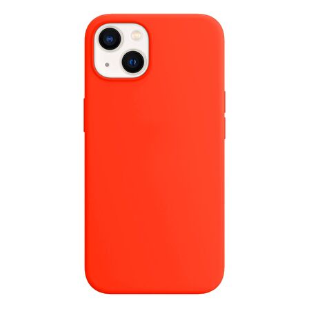 Buff iPhone 13 ile Uyumlu Rubber S Kılıf Neon Orange