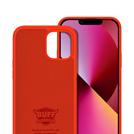 Buff iPhone 13 ile Uyumlu Rubber S Kılıf Neon Orange