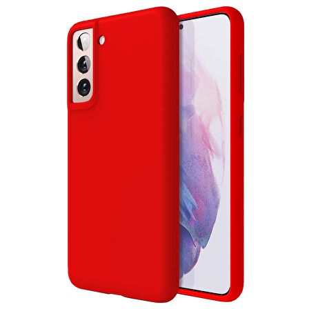 Buff Galaxy S21 Plus Rubber S Kılıf Red