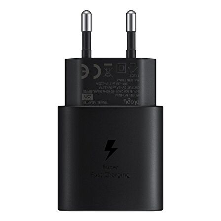 Buff Type-C 25 Watt Hızlı Şarj Aleti Siyah