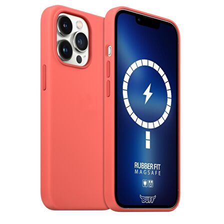 Buff iPhone 13 Pro MagSafe Rubber Fit Kılıf Pink Pomelo