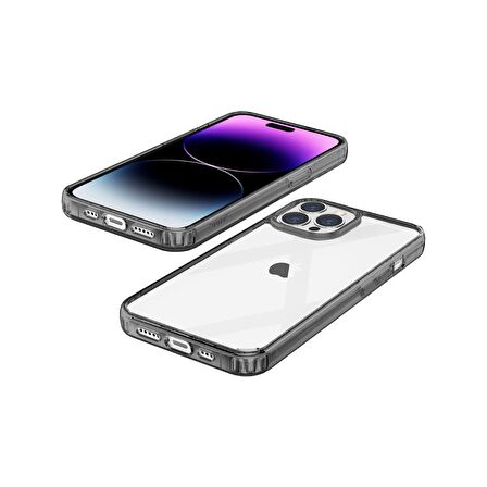 Buff iPhone 14 Pro Max Air Hybrid Kılıf Smoke Black
