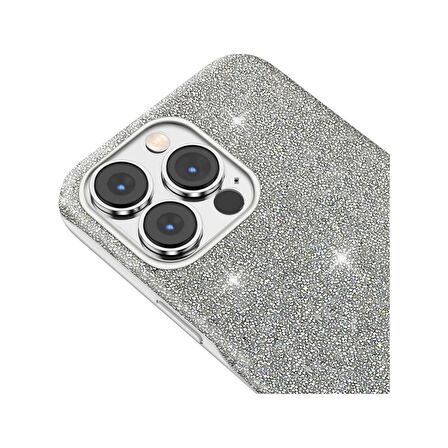 Buff iPhone 14 Pro Max Diamond Series Kılıf Light Silver