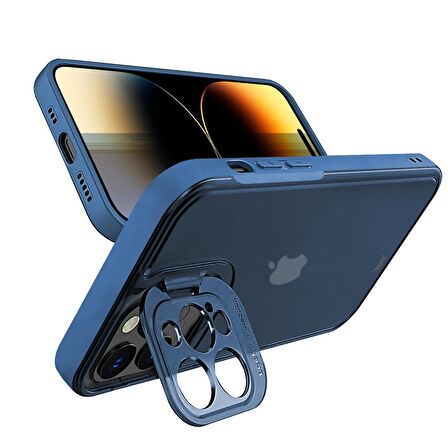 Buff iPhone 14 Pro Hybrid Corner Kılıf Mavi