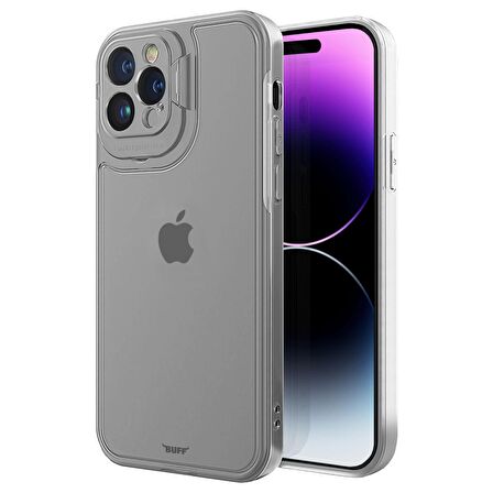 Buff iPhone 14 Pro Max Max Hybrid Corner Kılıf Beyaz