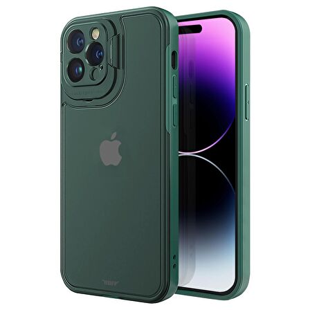 Buff iPhone 14 Pro Max Hybrid Corner Kılıf Yeşil
