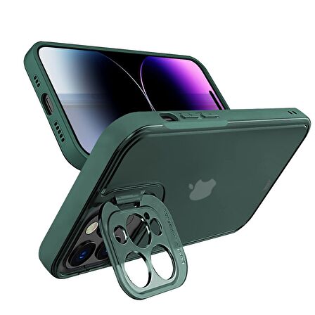 Buff iPhone 14 Pro Max Hybrid Corner Kılıf Yeşil