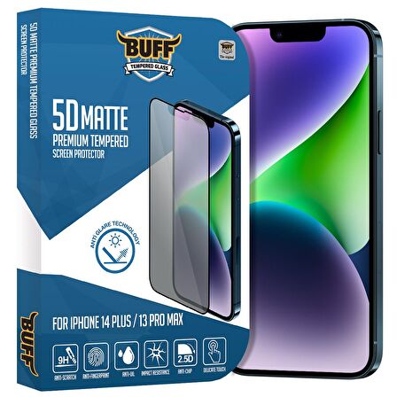 Buff iPhone 14 Plus / 13 Pro Max 5D Matte Ekran Koruyucu