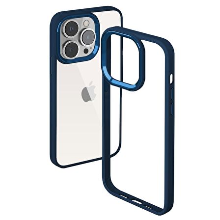 Buff iPhone 13 Pro Max New Air Bumper Kılıf Blue