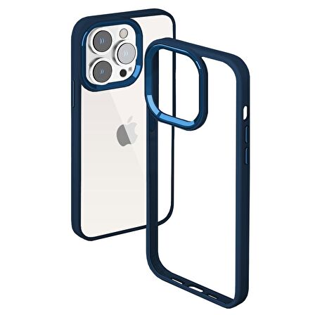 Buff iPhone 13 Pro New Air Bumper Kılıf Blue