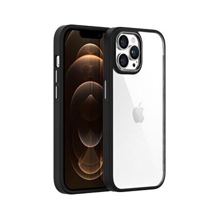 Buff iPhone 12 Pro Max New Air Bumper Kılıf Black