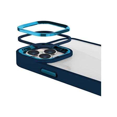 Buff iPhone 12 Pro Max New Air Bumper Kılıf Blue
