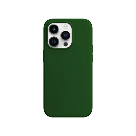 Buff iPhone 14 Pro Max Rubber Fit Kılıf Dark Green