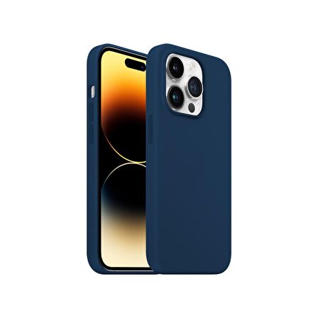 Buff iPhone 14 Pro Rubber Fit Kılıf Navy Blue