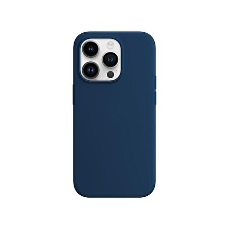 Buff iPhone 14 Pro Rubber Fit Kılıf Navy Blue