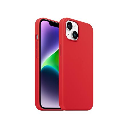 Buff iPhone 14 Plus Rubber Fit Kılıf Red