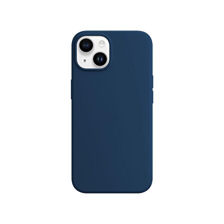 Buff iPhone 14 Rubber Fit Kılıf Navy Blue