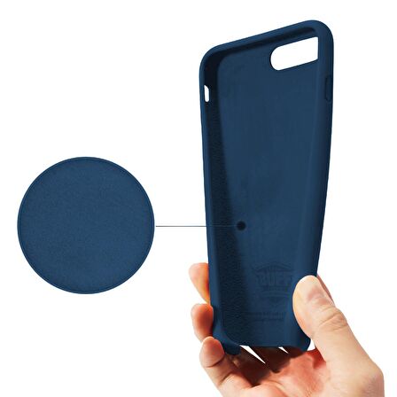 Buff iPhone SE/8/7 ile Uyumlu Rubber Fit Kılıf Navy Blue