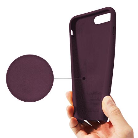 Buff iPhone SE/8/7 ile Uyumlu Rubber Fit Kılıf Plum
