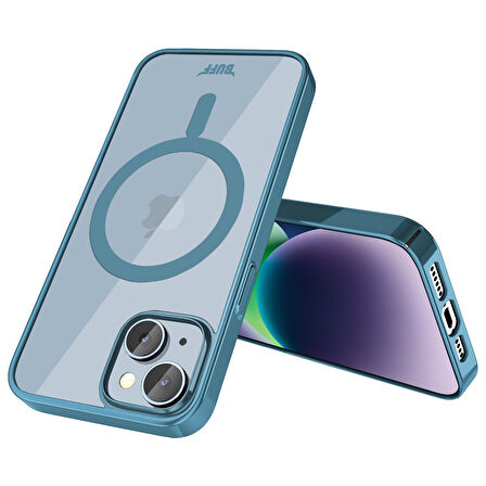 Buff iPhone 14 Plus MagSafe Slim Fit Case Light Blue