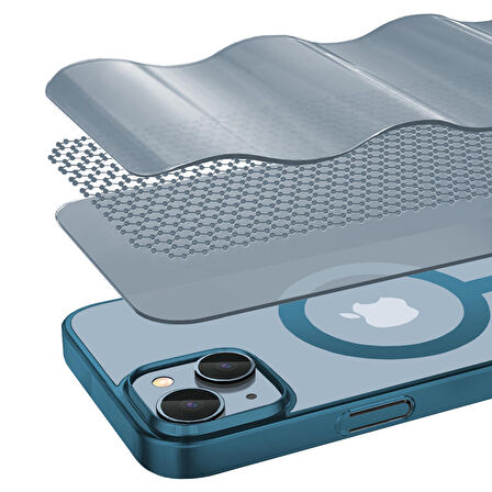 Buff iPhone 14 Plus MagSafe Slim Fit Case Light Blue