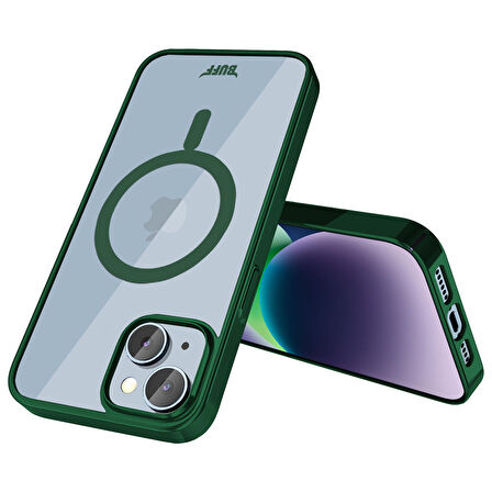 Buff iPhone 14 Plus MagSafe Slim Fit Case Dark Green