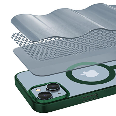 Buff iPhone 14 Plus MagSafe Slim Fit Case Dark Green