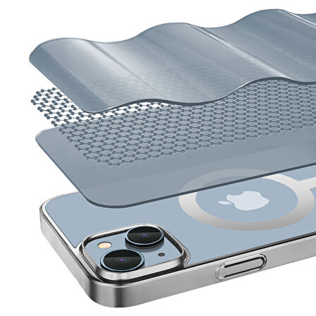 Buff iPhone 14 Plus MagSafe Slim Fit Case Silver