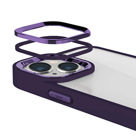 Buff iPhone 14 New Air Bumper Kılıf Purple