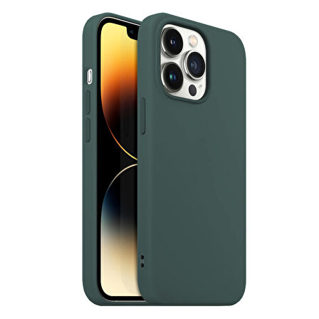 Buff iPhone 14 Pro Rubber S Kılıf Dark Green