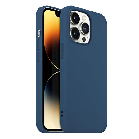 Buff iPhone 14 Pro Rubber S Kılıf Navy Blue